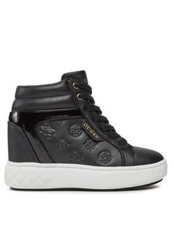 Sneakersy Guess Roxana FL8ROX LEA12 BLACK ze sklepu eobuwie.pl w kategorii Buty sportowe damskie - zdjęcie 170867815