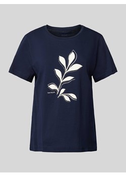 T-shirt z nadrukiem z motywem i wyhaftowanym motywem ze sklepu Peek&Cloppenburg  w kategorii Bluzki damskie - zdjęcie 170868815