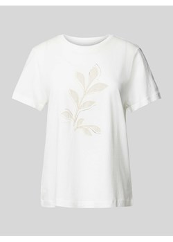 T-shirt z nadrukiem z motywem i wyhaftowanym motywem ze sklepu Peek&Cloppenburg  w kategorii Bluzki damskie - zdjęcie 170869316