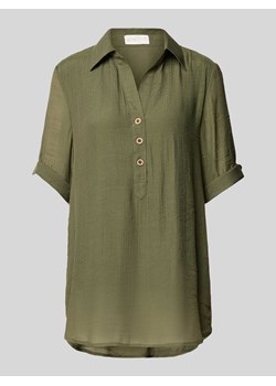 Bluzka z kołnierzem z lamówką ze sklepu Peek&Cloppenburg  w kategorii Koszule damskie - zdjęcie 170869369