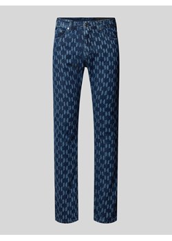 Jeansy o kroju regular fit ze wzorem na całej powierzchni ze sklepu Peek&Cloppenburg  w kategorii Jeansy męskie - zdjęcie 170869597