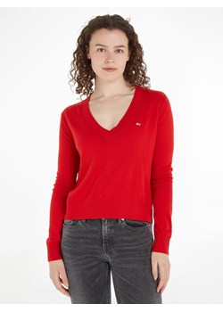 TOMMY JEANS Sweter w kolorze czerwonym ze sklepu Limango Polska w kategorii Swetry damskie - zdjęcie 170871505