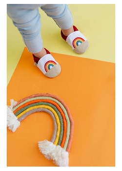 First Step Buty &quot;Rainbow&quot; w kolorze biało-czerwonym do raczkowania ze sklepu Limango Polska w kategorii Buciki niemowlęce - zdjęcie 170871685
