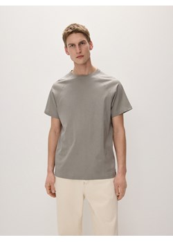 Reserved - Bawełniany t-shirt regular - jasnoszary ze sklepu Reserved w kategorii T-shirty męskie - zdjęcie 170872928