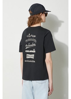 Columbia t-shirt sportowy Alpine Way II Graphic kolor czarny 2074692 ze sklepu PRM w kategorii Bluzki damskie - zdjęcie 170874638