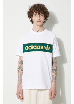 adidas Originals t-shirt bawełniany Archive męski kolor biały z nadrukiem IU0198 ze sklepu PRM w kategorii T-shirty męskie - zdjęcie 170874649