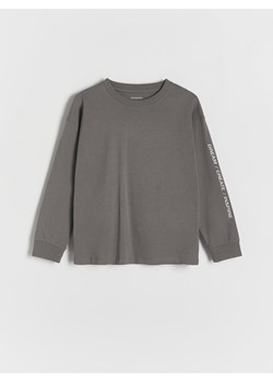 Reserved - Longsleeve oversize - ciemnoszary ze sklepu Reserved w kategorii T-shirty chłopięce - zdjęcie 170875405