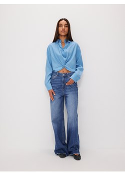 Reserved - Gładka koszula z modalu - niebieski ze sklepu Reserved w kategorii Koszule damskie - zdjęcie 170876039