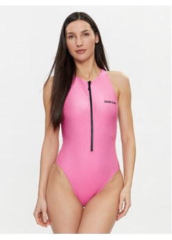 Calvin Klein Swimwear Strój kąpielowy KW0KW02407 Różowy ze sklepu MODIVO w kategorii Stroje kąpielowe - zdjęcie 170878385
