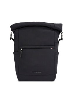 Tommy Hilfiger Plecak Th Signature Rolltop Backpack AM0AM12221 Czarny ze sklepu MODIVO w kategorii Plecaki - zdjęcie 170878405