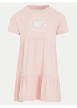Tommy Hilfiger Sukienka codzienna Heart KG0KG07926 M Różowy Regular Fit ze sklepu MODIVO w kategorii Sukienki dziewczęce - zdjęcie 170878735