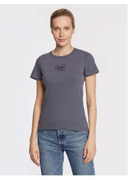 Lee T-Shirt L44WYGTX 112319042 Szary Slim Fit ze sklepu MODIVO w kategorii Bluzki damskie - zdjęcie 170878805
