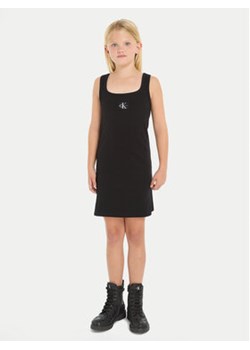Calvin Klein Jeans Sukienka letnia Badge IG0IG02471 Czarny Regular Fit ze sklepu MODIVO w kategorii Sukienki dziewczęce - zdjęcie 170878888