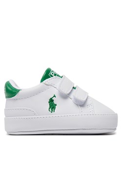 Sneakersy Polo Ralph Lauren RL00332100 L White Smooth/Green W/ Navy Pp ze sklepu eobuwie.pl w kategorii Buty sportowe dziecięce - zdjęcie 170880355