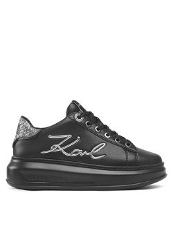 Sneakersy KARL LAGERFELD KL62510A Black Lthr w/Silver ze sklepu eobuwie.pl w kategorii Trampki damskie - zdjęcie 170880517