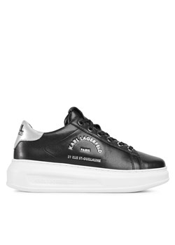 Sneakersy KARL LAGERFELD KL62538 Black Lthr W/Silver ze sklepu eobuwie.pl w kategorii Buty sportowe damskie - zdjęcie 170880755