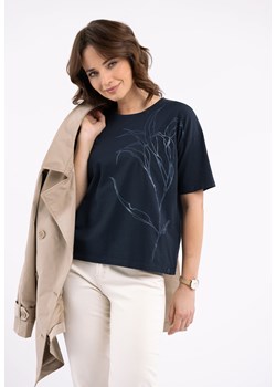 Bluzka z nadrukiem, Comfort Fit, T-CIRI ze sklepu Volcano.pl w kategorii Bluzki damskie - zdjęcie 170883196