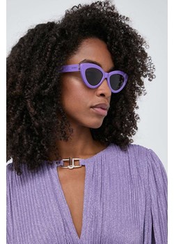 Guess okulary przeciwsłoneczne damskie kolor fioletowy GU7905 5280Y ze sklepu ANSWEAR.com w kategorii Okulary przeciwsłoneczne damskie - zdjęcie 170883787