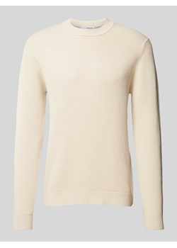 Sweter z dzianiny z okrągłym dekoltem model ‘DANE’ ze sklepu Peek&Cloppenburg  w kategorii Swetry męskie - zdjęcie 170885796