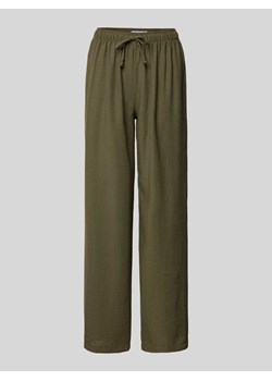 Spodnie materiałowe o kroju regular fit z elastycznym pasem ze sklepu Peek&Cloppenburg  w kategorii Spodnie damskie - zdjęcie 170885959