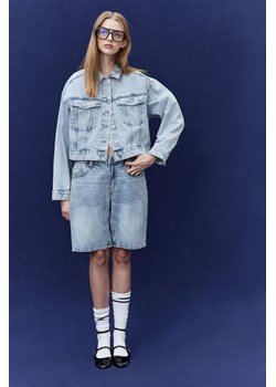 H & M - Krótka kurtka dżinsowa - Niebieski ze sklepu H&M w kategorii Kurtki damskie - zdjęcie 170886306