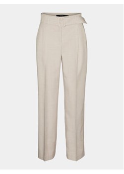 Vero Moda Spodnie materiałowe Nancy 10304626 Beżowy Straight Fit ze sklepu MODIVO w kategorii Spodnie damskie - zdjęcie 170887626