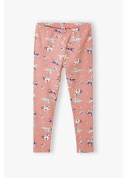 Różowe legginsy dziewczęce w jednorożce ze sklepu 5.10.15 w kategorii Spodnie dziewczęce - zdjęcie 170888698