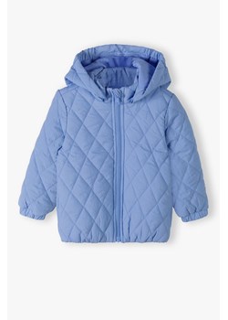 Niebieska pikowana kurtka niemowlęca z kapturem - 5.10.15. ze sklepu 5.10.15 w kategorii Kombinezony i kurtki - zdjęcie 170888776