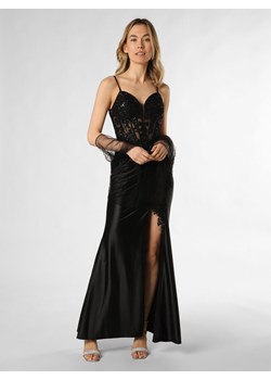 Luxuar Fashion Damska sukienka wieczorowa ze stułą Kobiety Sztuczne włókno czarny jednolity ze sklepu vangraaf w kategorii Sukienki - zdjęcie 170890076