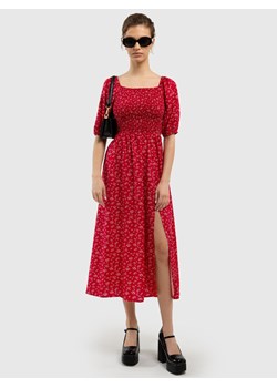 Sukienka damska midi z motywem kwiatowym z wiskozy Sotini 603 ze sklepu Big Star w kategorii Sukienki - zdjęcie 170890877