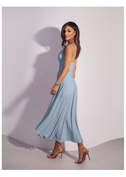 Sukienka midi na ramiączkach AGNES - błękitna ze sklepu magmac.pl w kategorii Sukienki - zdjęcie 170890987