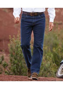 Wygodne, ciemnoniebieskie jeansy regular ze stretchem ze sklepu Atlas For Men w kategorii Jeansy męskie - zdjęcie 170891057