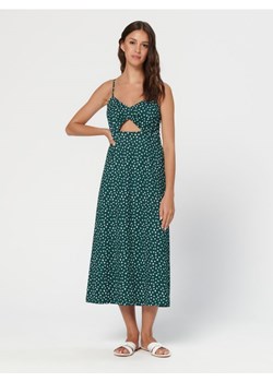 Sinsay - Sukienka midi na ramiączkach - zielony ze sklepu Sinsay w kategorii Sukienki - zdjęcie 170892687