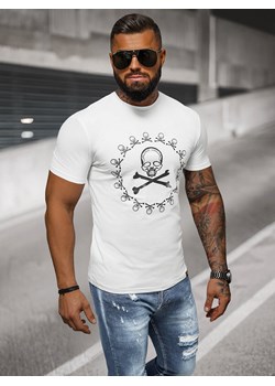 T-shirt męski slim fit biały OZONEE NB/MT3068 ze sklepu ozonee.pl w kategorii T-shirty męskie - zdjęcie 170892857
