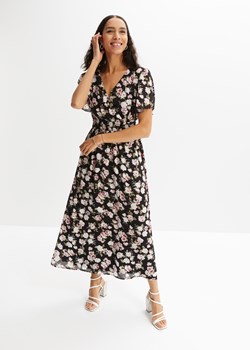 Długa sukienka z kwiatowym nadrukiem ze sklepu bonprix w kategorii Sukienki - zdjęcie 170893339