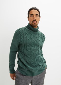 Sweter z golfem, w warkocze ze sklepu bonprix w kategorii Swetry męskie - zdjęcie 170893495