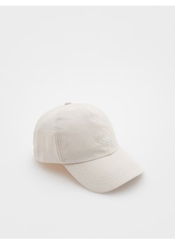 Reserved - Bawełniana czapka z daszkiem - kremowy ze sklepu Reserved w kategorii Czapki dziecięce - zdjęcie 170894155