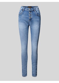 Jeansy o kroju skinny fit z listwą guzikową ze sklepu Peek&Cloppenburg  w kategorii Jeansy damskie - zdjęcie 170894688
