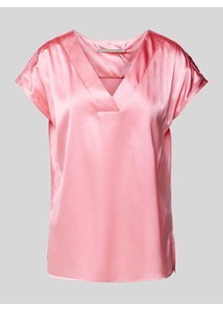 Bluzka z mieszanki jedwabiu i elastanu z dekoltem w serek ze sklepu Peek&Cloppenburg  w kategorii Bluzki damskie - zdjęcie 170894878