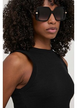 Furla okulary przeciwsłoneczne damskie kolor czarny SFU712_540700 ze sklepu ANSWEAR.com w kategorii Okulary przeciwsłoneczne damskie - zdjęcie 170895968