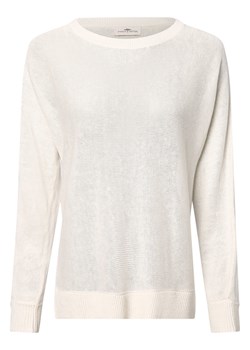 Fynch-Hatton Damski sweter lniany Kobiety len biały jednolity ze sklepu vangraaf w kategorii Swetry damskie - zdjęcie 170896426
