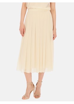 Elegancka spódnica ecru z zakładkami midi L'AF Taliana ze sklepu Eye For Fashion w kategorii Spódnice - zdjęcie 170896566