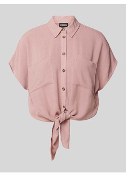 Bluzka z wiązanym detalem model ‘VINSTY’ ze sklepu Peek&Cloppenburg  w kategorii Koszule damskie - zdjęcie 170898278