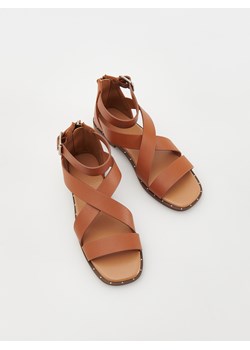Reserved - Sandały z imitacji skóry - brązowy ze sklepu Reserved w kategorii Sandały dziecięce - zdjęcie 170903525