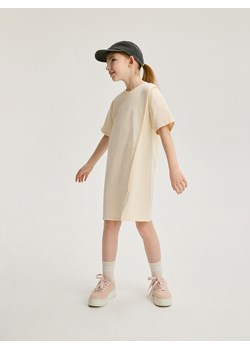 Reserved - Bawełniana sukienka - kremowy ze sklepu Reserved w kategorii Sukienki dziewczęce - zdjęcie 170903985