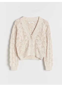 Reserved - Ażurowy kardigan - złamana biel ze sklepu Reserved w kategorii Swetry dziewczęce - zdjęcie 170903997