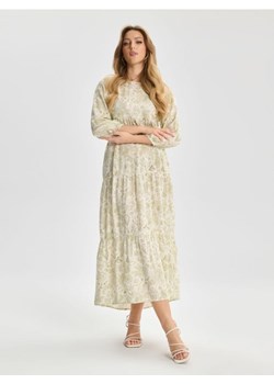 Sinsay - Sukienka midi z wiskozy - wielobarwny ze sklepu Sinsay w kategorii Sukienki - zdjęcie 170904477