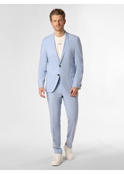HUGO Męski garnitur - Arti/Hesten232X Mężczyźni Super Slim Fit Sztuczne włókno jasnoniebieski jednolity ze sklepu vangraaf w kategorii Garnitury męskie - zdjęcie 170905315