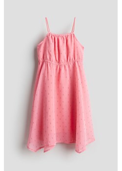 H & M - Asymetryczna sukienka szyfonowa - Różowy ze sklepu H&M w kategorii Sukienki dziewczęce - zdjęcie 170905546