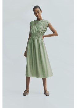 H & M - Sukienka z elastycznym marszczeniem - Zielony ze sklepu H&M w kategorii Sukienki - zdjęcie 170905566